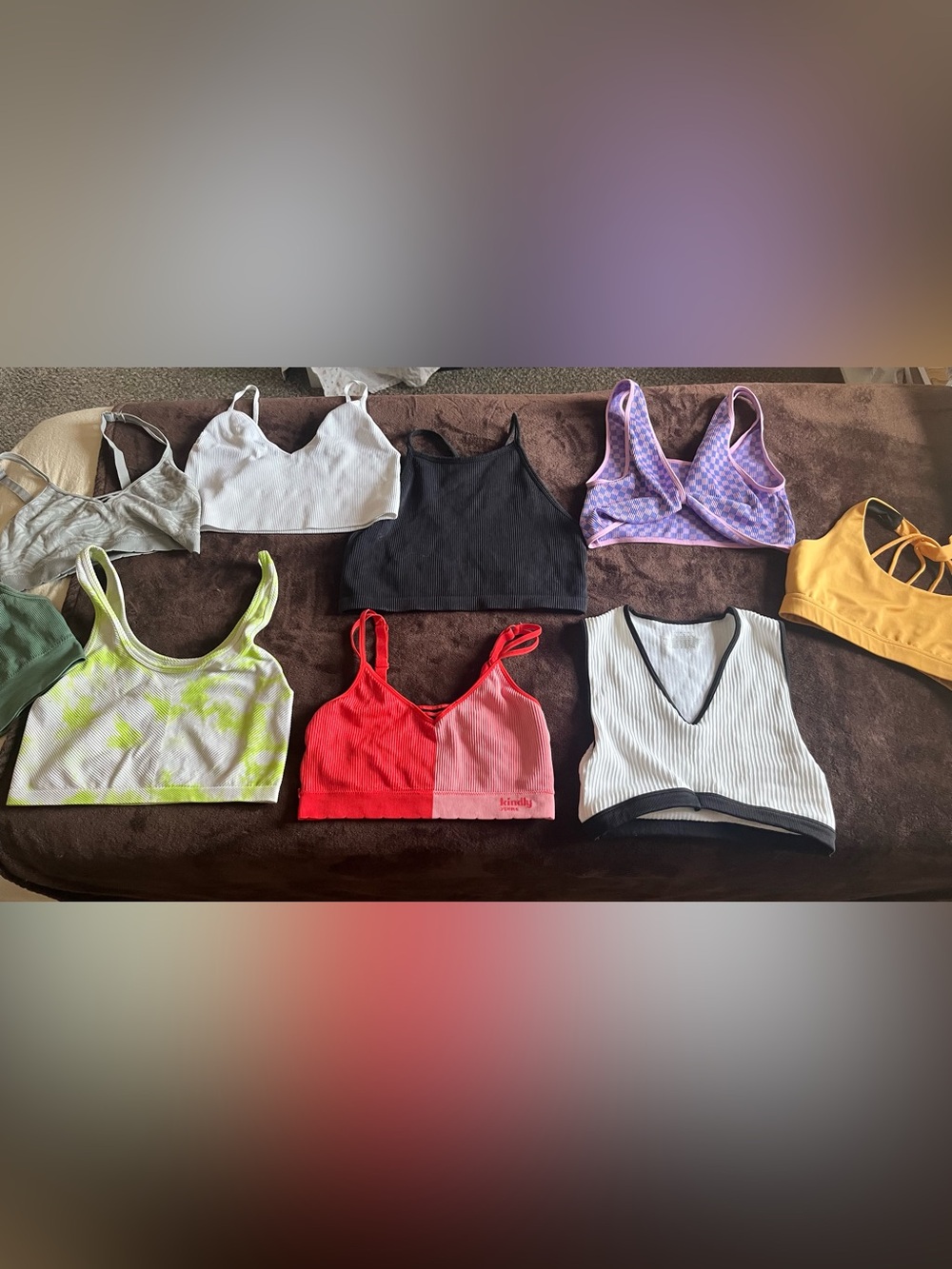 Lot of 10 sports bras s, m, l
